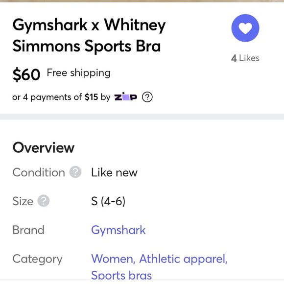 Gymshark x Whitney Simmons Moab bra v1 small - Picture 5 of 5